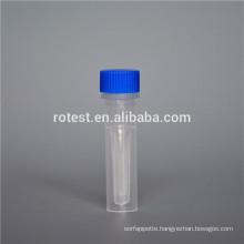 Plastic 0.5ml Cryovial / Cryo tube with self standing bottom